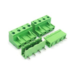 5Sets 7.62MM Terminal Block 2/3/4/5/6/7/8P 2EDG-7.62 Male/Female Straight Curved Needle Socket PCB Wire Connector