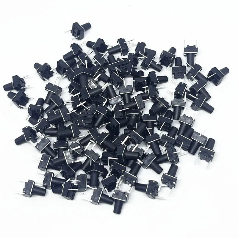 1000PCS 2 pins 6*6*4.3mm/5mm/6mm/7mm Mid-foot Switch Tactile Push Button Switches