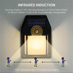 Solar Wall Lights Outdoor Tungsten Waterproof Wireless Motion Sensor Security Lamps Dusk to Dawn Lighting for Garden 1~8PCS 2026