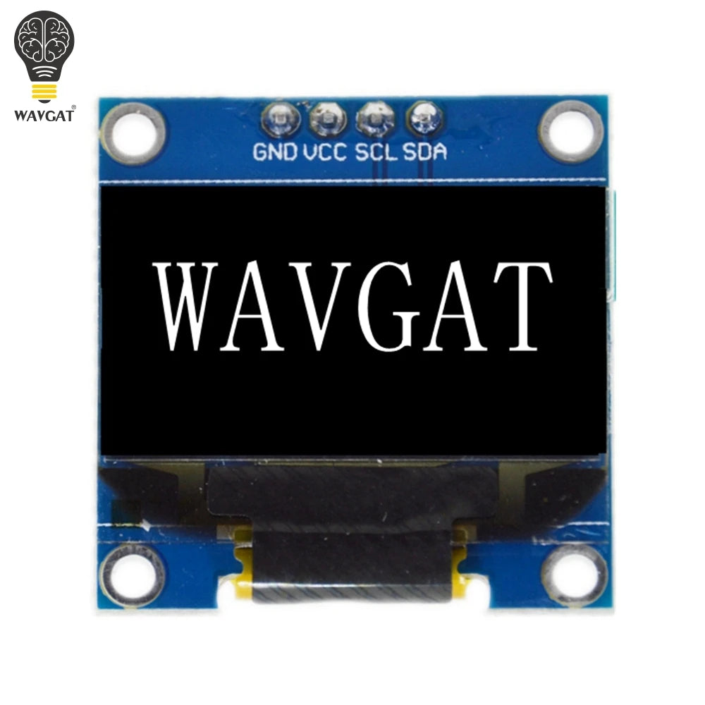 0.96 inch OLED IIC Serial White Display Module 128X64 I2C SSD1306 12864 LCD Screen Board GND VCC SCL SDA 0.96" for Arduino Black