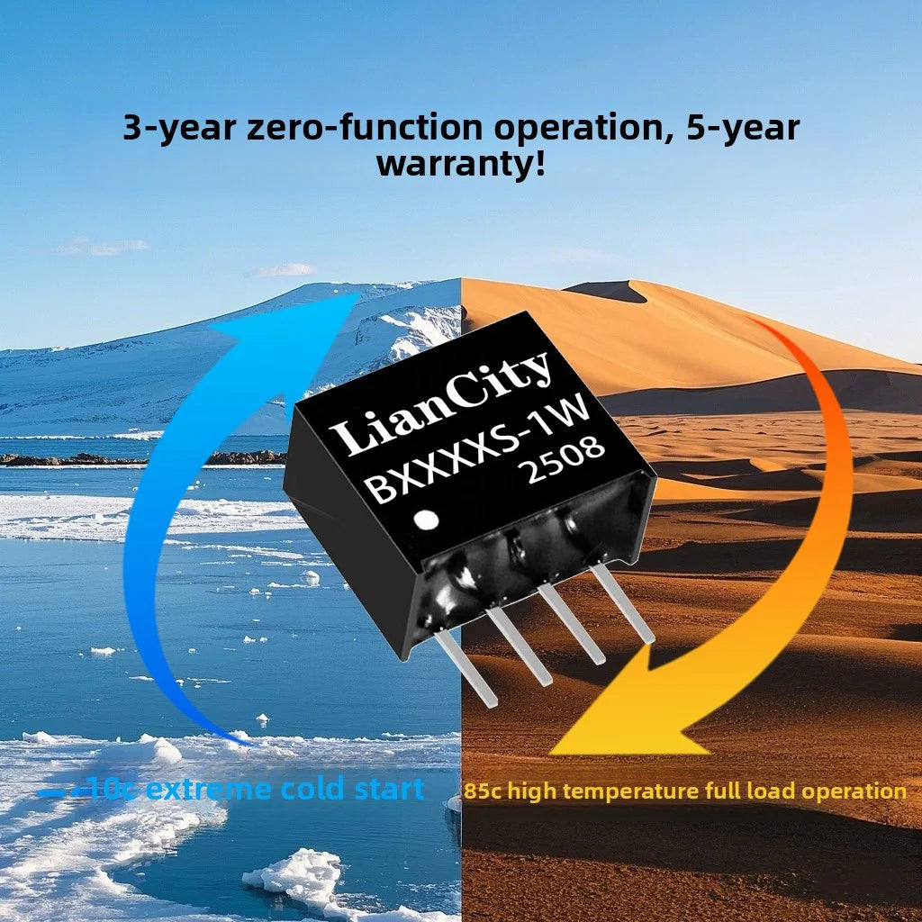DC‑DC Converter With 1.5kV Input/Output Isolation, 5V To 5V Conversion, 1W Output Power, B0505S‑1WR3, Short‑Circuit Protection