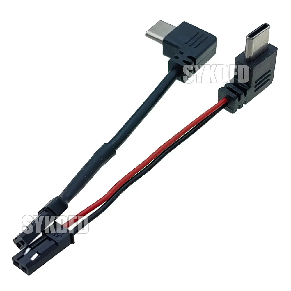 Motorcycle Interface USB-Micro Type C 90 Degree Male+JST Plug USB To JST/SYP Terminal Interface Cable Connector