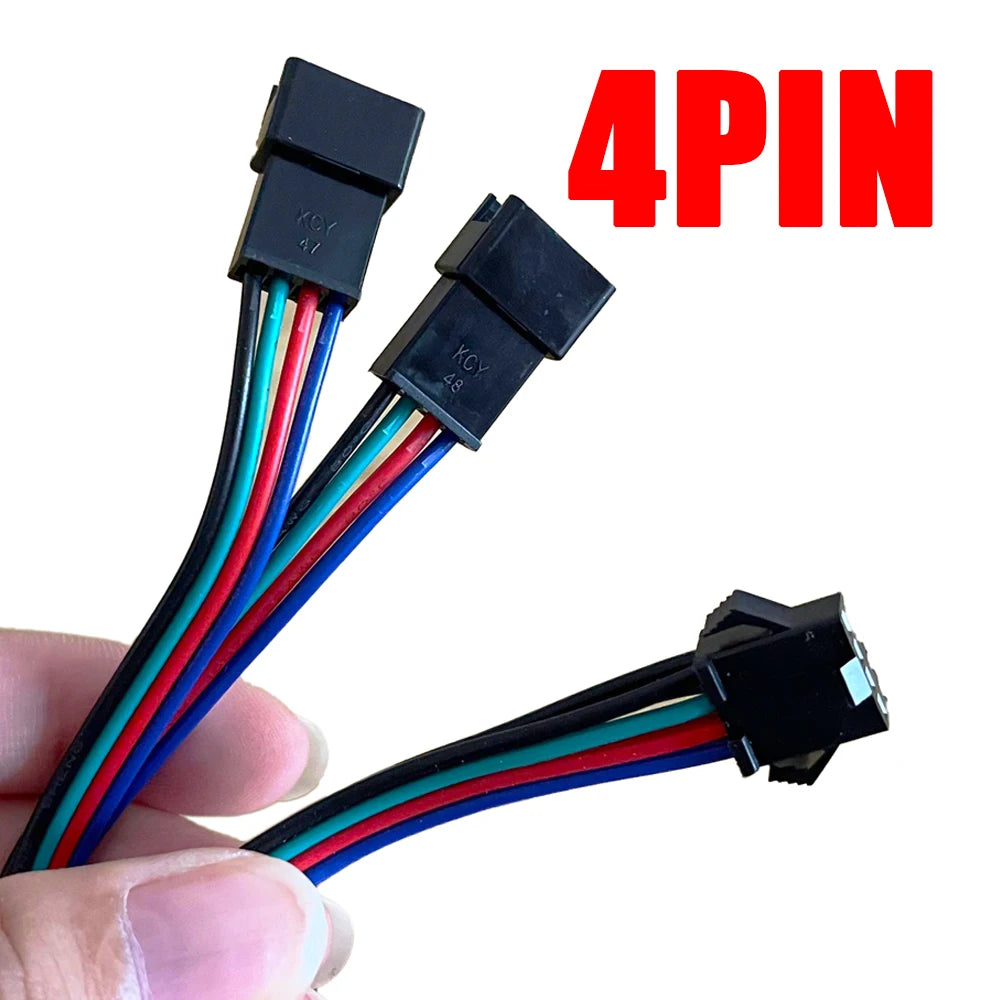 2Pin 3Pin 4Pin 5Pin 6Pin LED Splitter Connector JST SM Male Female Wire Cable For WS2812 WS2811 SK6812 RGB RGBW Led Strip