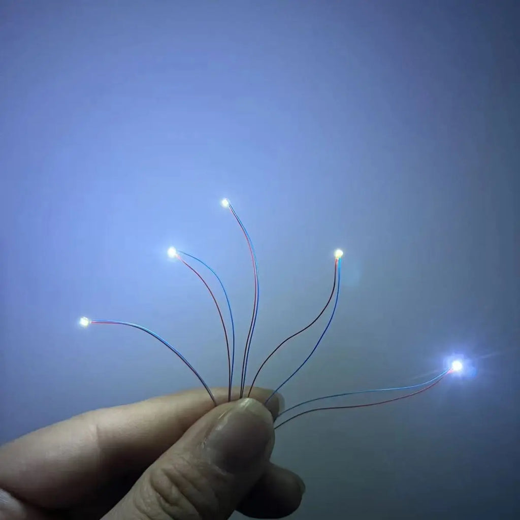 220pcs Pre-wired 0402 0603/0805/1206 SMD LED 9 Colors 3V LED 30cm Wires Hobby Model Kit Car Railway Railroad Starship Lighting