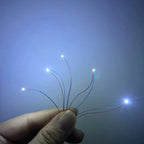 220pcs Pre-wired 0402 0603/0805/1206 SMD LED 9 Colors 3V LED 30cm Wires Hobby Model Kit Car Railway Railroad Starship Lighting