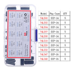 IC Integrated Circuit Chip Assortment Kit IC Sockets set 4000 4500 74HC 74LS Common CMOS Logic IC Series