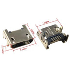 5Pin Micro USB Connector Female Port Jack Solder Plug SMD SMT Android Phone Data Charging Socket 5P Micro USB DIY Repair Adapter