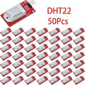 2/10/30/50Pcs AM2302 DHT22 Temperature And Humidity Sensor Module Red Circuit Board For Microcontroller Development