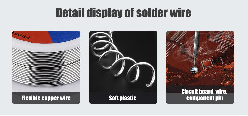 JCD High-Purity Lead-free Solder Wire 50g 0.6mm 0.8mm 1.5mm Household Low-temperature Environmentally Friendly Solder Joint