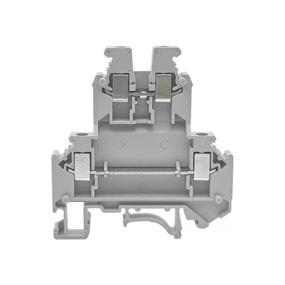 5Pcs UKK5 Electrical Wiring Terminals for DIN Rail - Double Level Screw Connectors, Compatible with 0.2-4mm² Cables