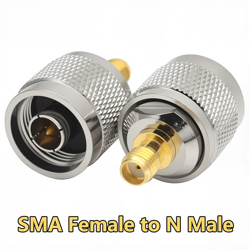 2PCS SMA Male Female to N BNC UHF PL259 SO239 TNC Copper Brass Adapter Straight RF Coaxial Connector Converter