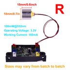 Φ18mm/0.7" Red-100mW Blue-150mW Green-60mW RGB Laser Diode Drivers For Gunsight Disco DJ Party Projector Stage Lights DPSS Part
