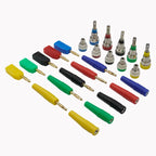 5pcs 2mm Banana Jack Plug Socket Stacked Male Female Insulated Terminal Block For Experimental Panel Testing Line Welded