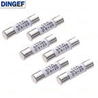 10PCS 6*25mm Ceramic Fuse 6*25 Ceramic insurance Tube 6X25MM 0.5A 1A 2A 3A 5A 6A 7A 8A 10A 15A 20A 25A 30A 250V RO57 Fuse BS1362