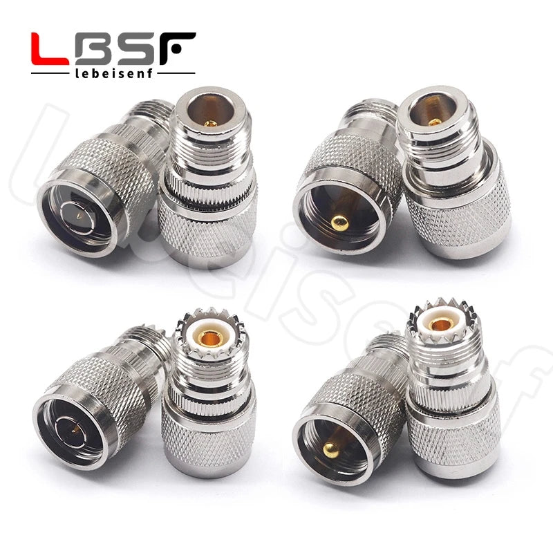 1/2/4/10pcs RF connector UHF-JKW UHF N-S male and female UHF/N-KJ M female elbow 90 degree SL16/SO239 right angle RF adapter L