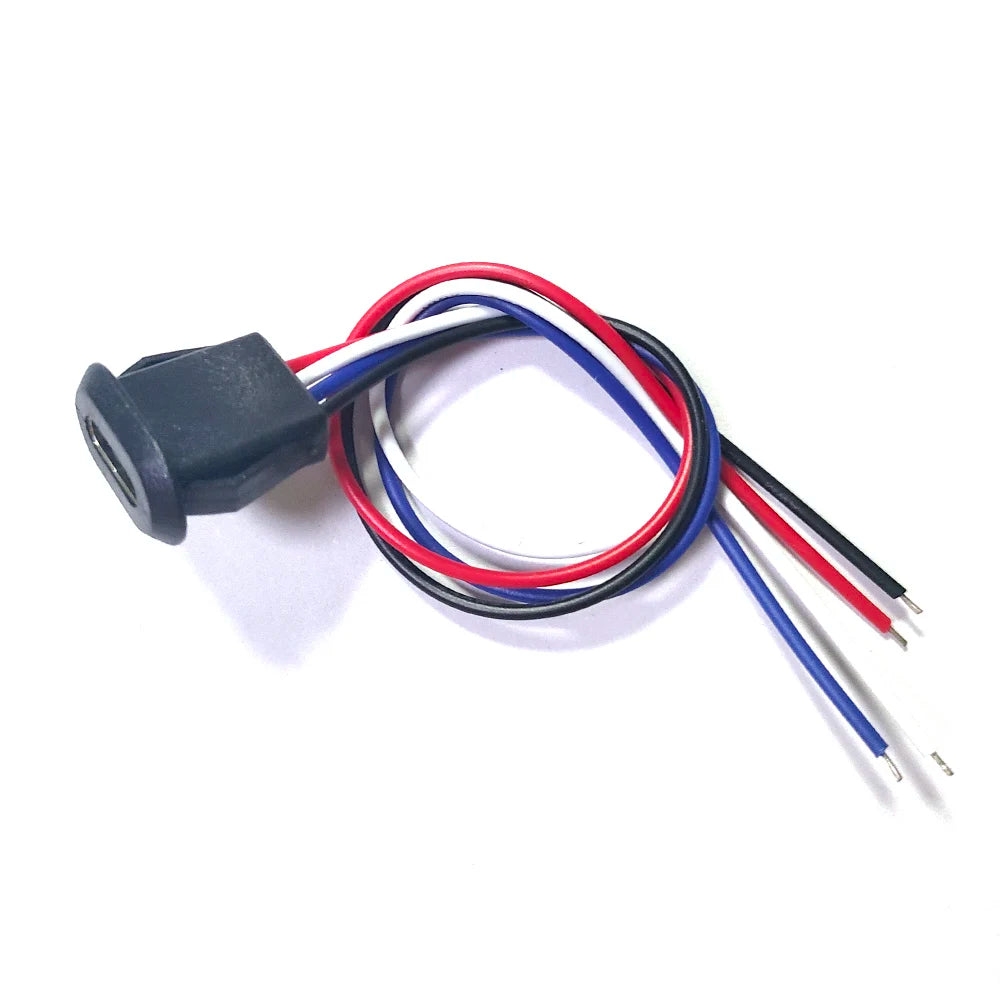 4pin USB Type-C Connector with Snap Fit Female Head 5A High Current Data Fast Charging Socket USB-C Charger Socket