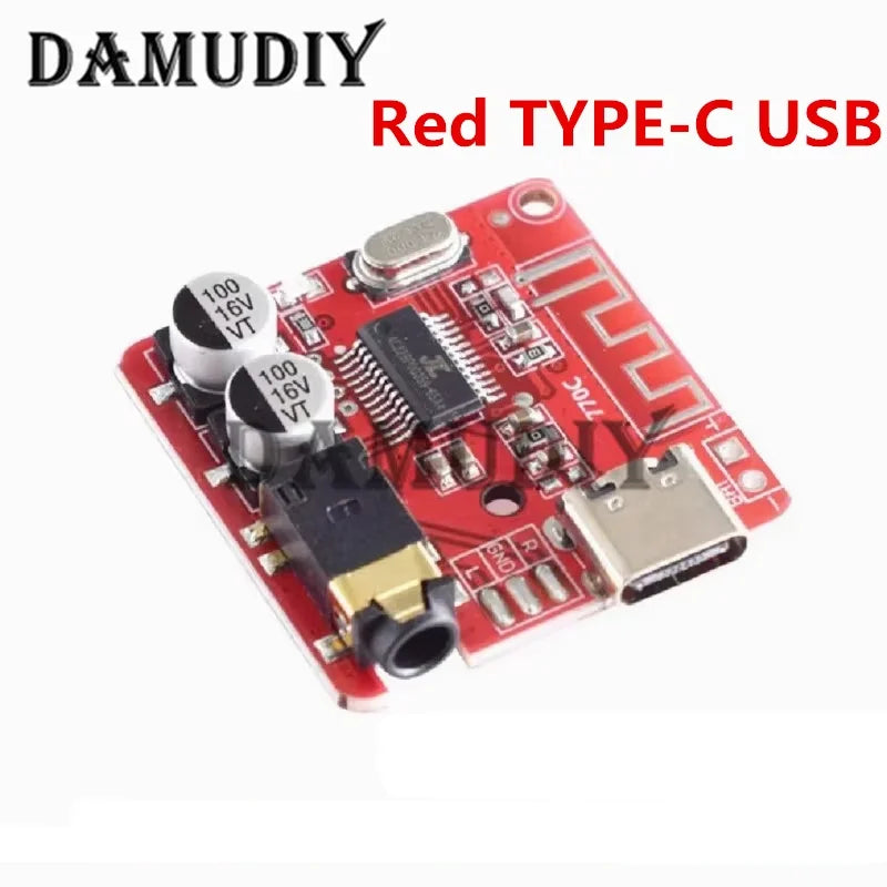 10Pcs BT Audio Receiver Board BT 5.0 MP3 Lossless Decoder Wireless Stereo Music Module 3.7-5V XY-BT-Mini TYPE-C