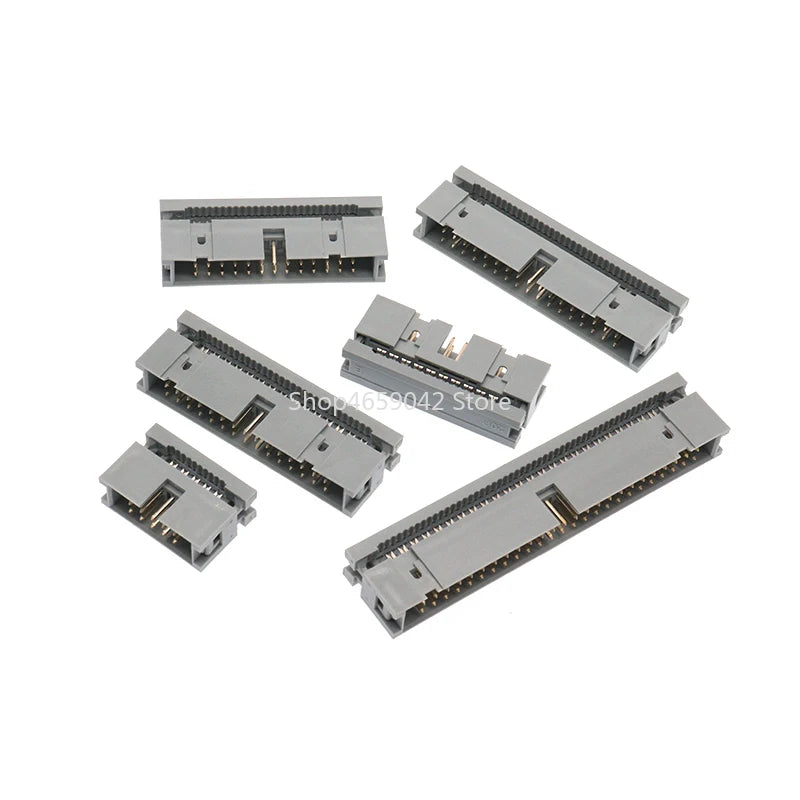 5pcs 2.54MM IDC Type Box Header Male Headers 10/14/16/18/20/30/34/40/50 PIN Connector for 1.27mm Pitch Flat Cable