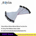 2.54mm Pitch JTAG ISP Download Cable FC-6/8/10/14/16/20/24/40/50/64 Pin Grey Flat Ribbon Data Cable for DC3 IDC Box Header
