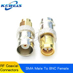 2PCS BNC to SMA Connectors SMA BNC Adapter Male to Female for Antenna/Extension Cable SMA to BNC RF Connector Kits ﻿