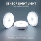 Motion Sensor LED Magnetic Night Light, 1/2 Pack Wireless Rechargeable Night Light, Auto On/Off for Bedroom, Wardrobe, Hallway