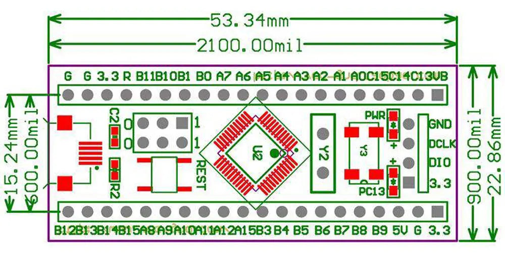 1pcs STM32F103C8T6/STM32F103C6T6/STM32F030C8T6 ARM STM32 Minimum System Development Board Module for arduino
