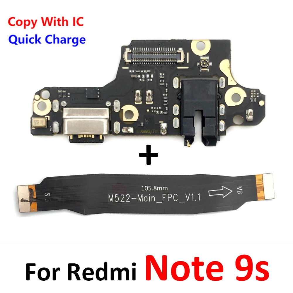 NEW USB Charging Port Dock Board Connector Main FPC Motherboard Flex Cable For Xiaomi Redmi Note 9 10 7 Pro 10S 11 4G 5G 8 fast
