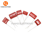 50PCS/LOT 10NF-3.3UF CBB Capacitor Assortment Kit 400V 10NF - 3.3UF 10values Metallized Polyester Film Capacitors KIT DIY