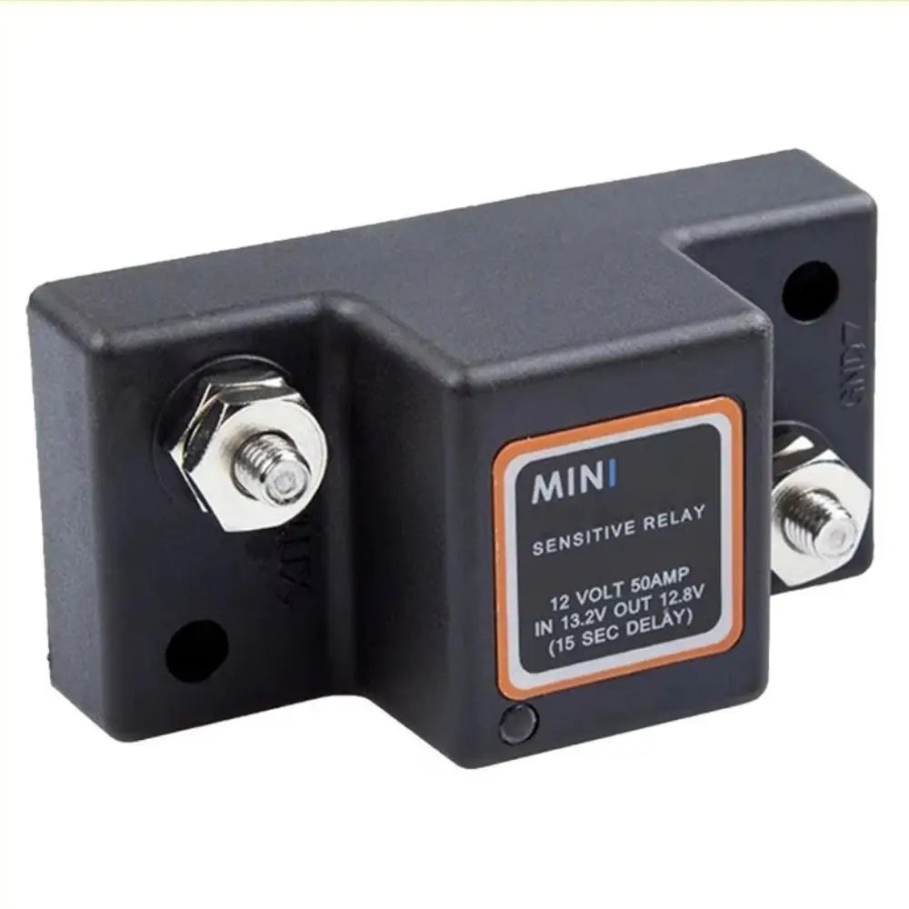 Dual Battery Isolator Waterproof Mini Voltage Sensitive Relay 12V 50A Voltage Sensitive Relay for Camper RV Yacht Auto