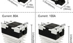 LCTC SSR 10A25a40a60A80A100A120A Solid State Relay with Radiator DC-AC AC-AC DC-DC DIN Rail Zero-crossing Relays