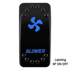 Waterproof Rocker Switch with Blue LED | 12V/24V Latching & Momentary (SPST/ DPDT) | for Marine, UTV, ATV, RZR, Automotive