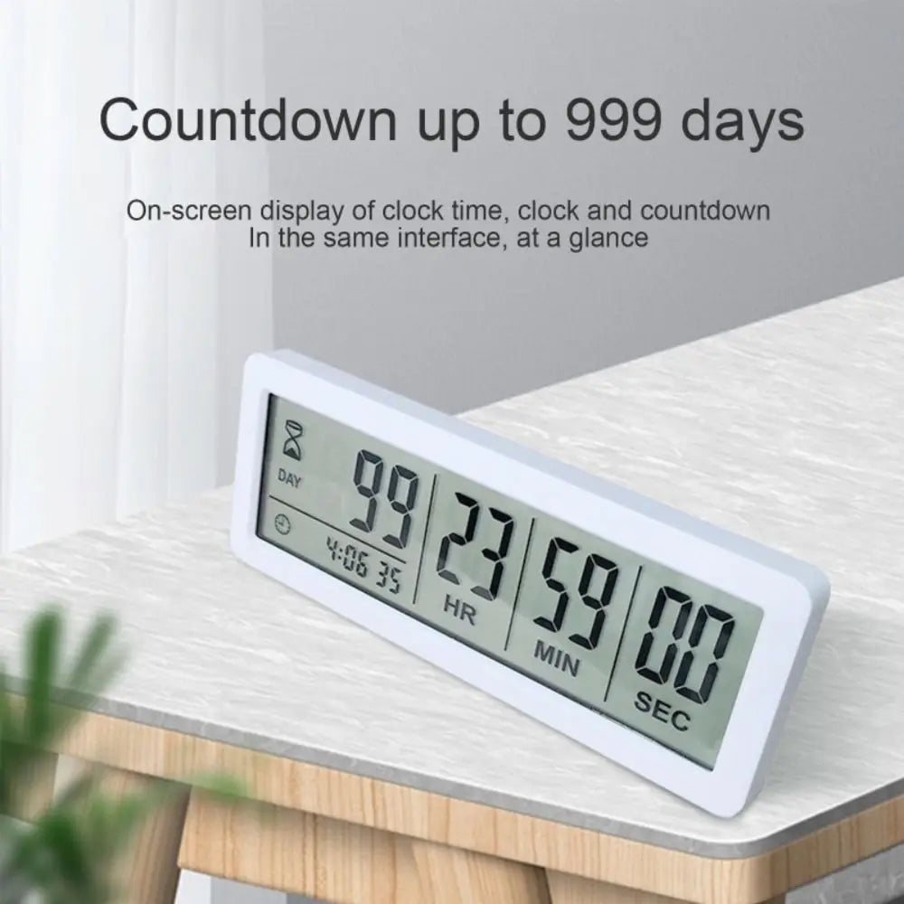 999 Days Digital Countdown Timer Digital Display Time Management Count Down Clock Electronic Reusable Countdown Clock Home Use