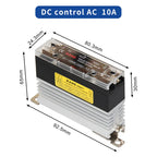 Slim DIN Rail Mount Single Phase Solid State Relay SSR Relay Module with Heatsink 10A 25A 40A