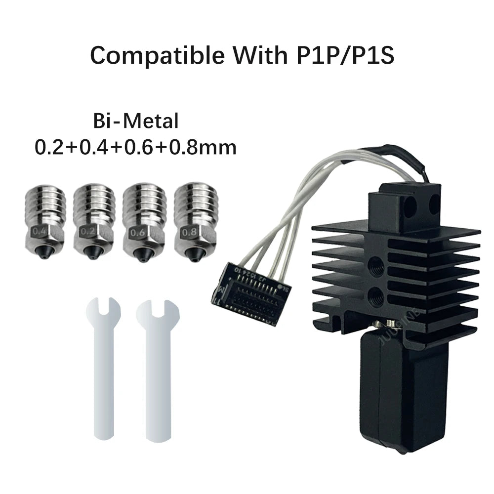 V2 Hotend Assembly For Bambu Lab P1S X1 X1C P1P With Heater Cartridge Thermistor 0.4 Nozzle Bambulab Hot end Extruder Accessorie