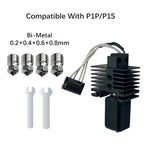 V2 Hotend Assembly For Bambu Lab P1S X1 X1C P1P With Heater Cartridge Thermistor 0.4 Nozzle Bambulab Hot end Extruder Accessorie