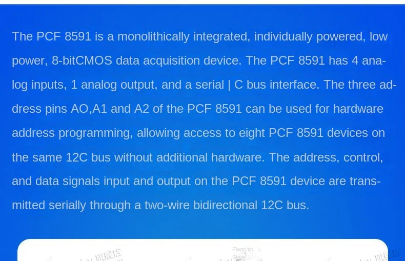 2PCS 8-Bit Analog-to-Digital/Digital-to-Analog Converter with PCF8563P PCF8591P PCF8574T Clock Timing Chip