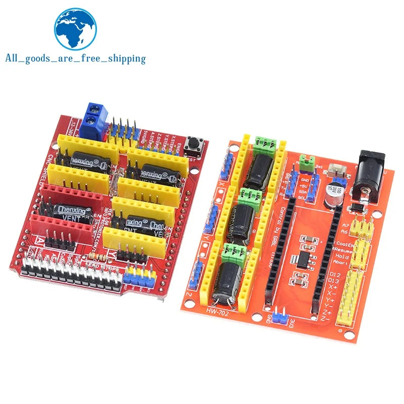 TZT 1/3PCS New CNC Shield V4 shield V3 Engraving Machine / 3D Printer / A4988 Driver Expansion Board for arduino Diy Kit