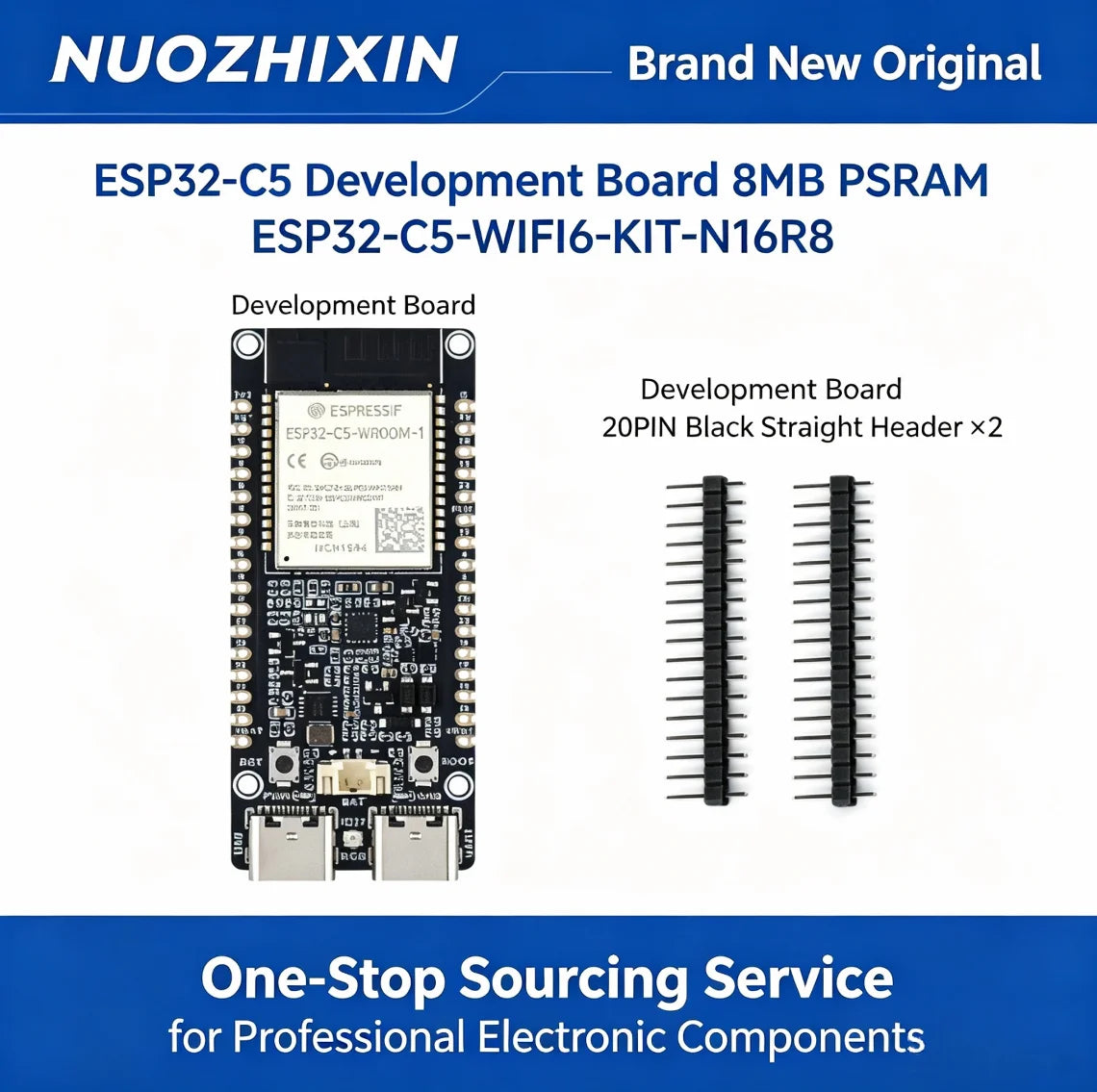 ESP32-C5 Development Board Waveshare Dual-Band WiFi6 Multi-Protocol Zigbee3.0 Thread BLE5 IoT RISC-V Microcontroller Module