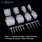 10Set MX4.2mm Pitch 5557/5558/5559/5569 0.165" Mini-Fit Dual Row 2*1-2*12P Female Receptacle Male Plug Pin Terminal Connector