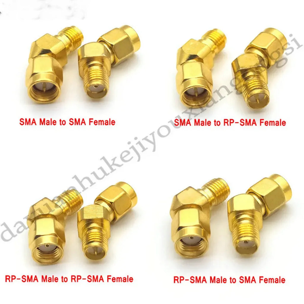 NEW BRASS SMA ADAPTER 45 Degree 4 type RP SMA Male To RP SMA Female 45 135 Degree Adapter Connector
