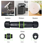 Waterproof M16 RJ45 Mount Panel Socket Wire IP68 8P8C RJ45 Male to Female Network Connector Ethernet Cable Connection Extender