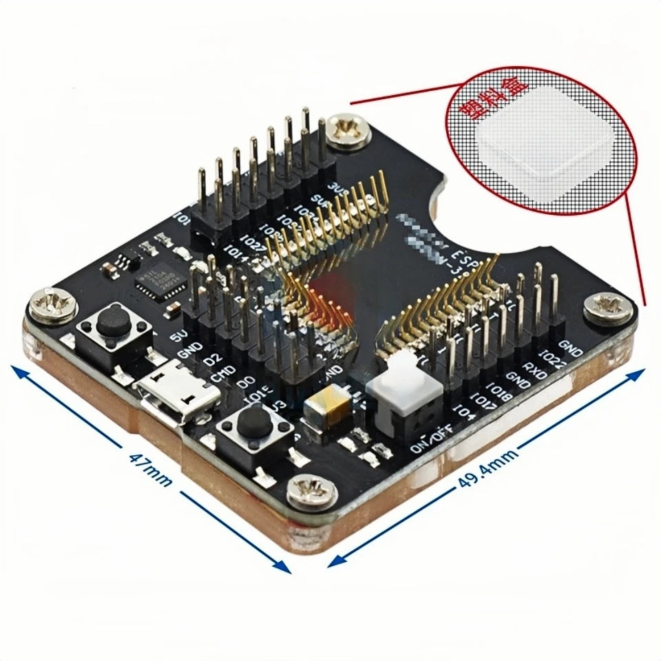 ESP8266 ESP-32 ESP32 Development Board Test Programmer Socket Downloader for ESP-01 ESP-12F ESP-07S ESP-12S ESP32