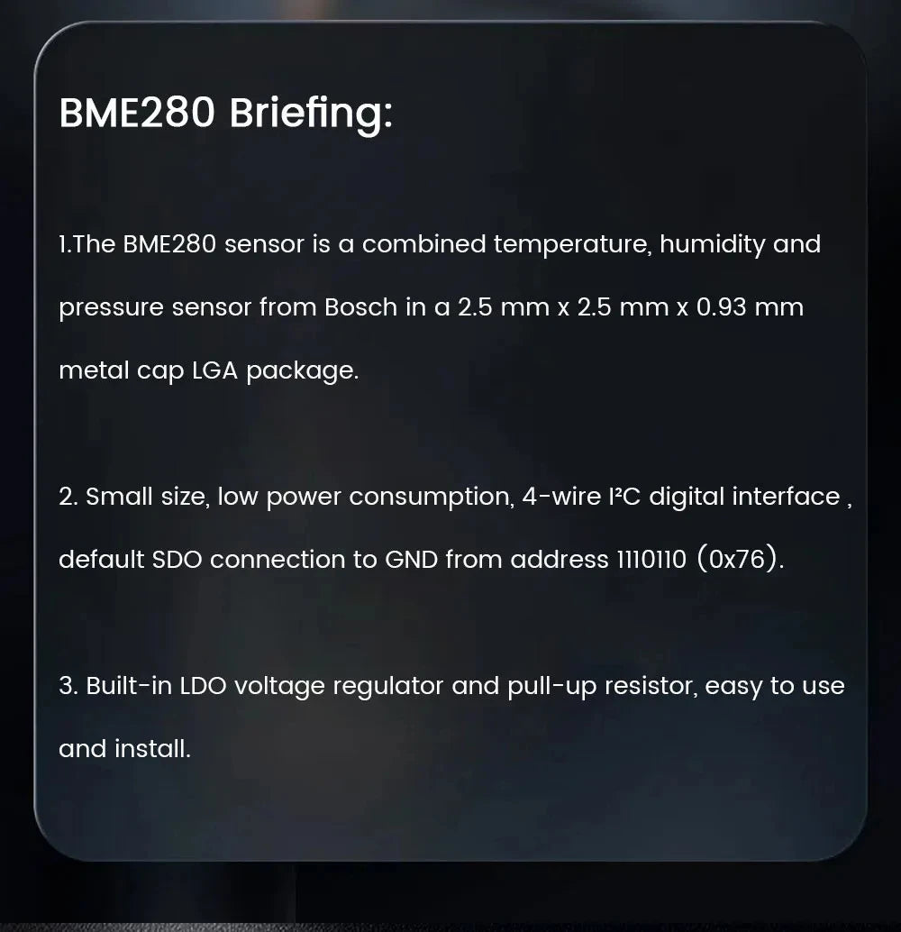 BME280 High Precision Temperature and Humidity Sensor Probe Cable 1M 2M 3M 5M Digital Sensor I2C or RS485 Waterproof Shield
