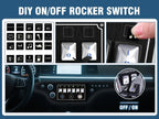 Metal 4-6 Gang Marine Rocker Switch Panel Waterproof 12 Volt, Boat Toggle Switch Panel 12V  LED Lighted for Boat Car RV