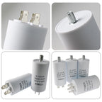 CBB60 Capacitor AC 450V Double Insert Electric Replacement Capacitors 4~60uF with Screw for Air Conditioner Motor Pump Fan ±5%