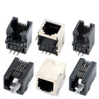 5/10pcs RJ11 Socket Curved Pin 95001 6P6C 6P4C 4P4C 8P8C Seat Phone Jack Female Head Socke Telephone Connector