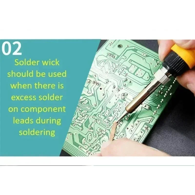 Welding Wires Desoldering Braid Solder Remover Wick Wire Repair Tool High Conductivity Flexible Copper Braided Wire Solder