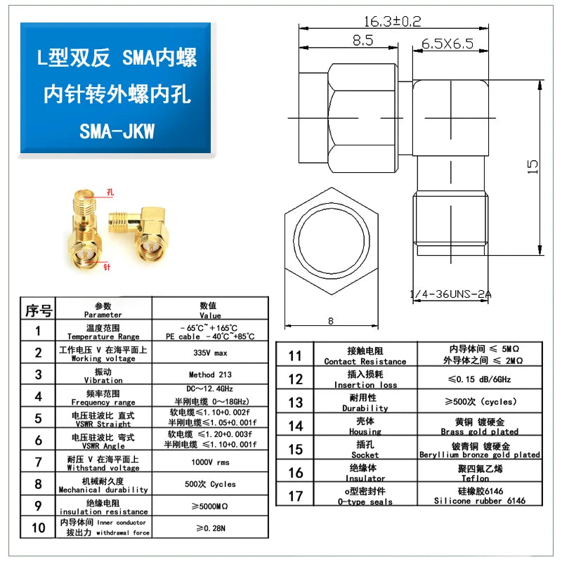1-10Pcs Javino SMA to SMA male female RP SMA to SMA male RPSMA Connector RF adapter SMA-J adapter SMA-K