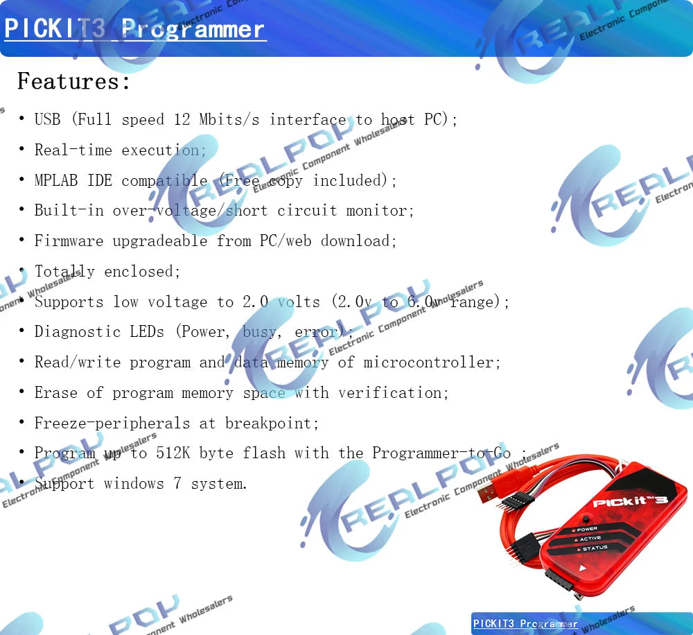 PICKit2 PICKIT3 PICKit3.5 Programmer + PIC ICD2 PICKit 2 PICKIT 3 PICKIT 3.5 Programming Adapter Universal Programmer Seat