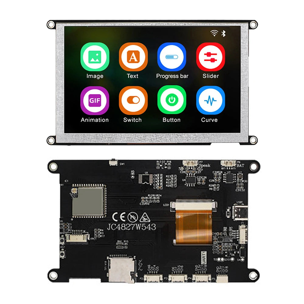 ESP32-S3 N4RE 4.3-inch/5-inch WIFI Bluetooth development board with IPS HD capacitive touch screen LCD display module